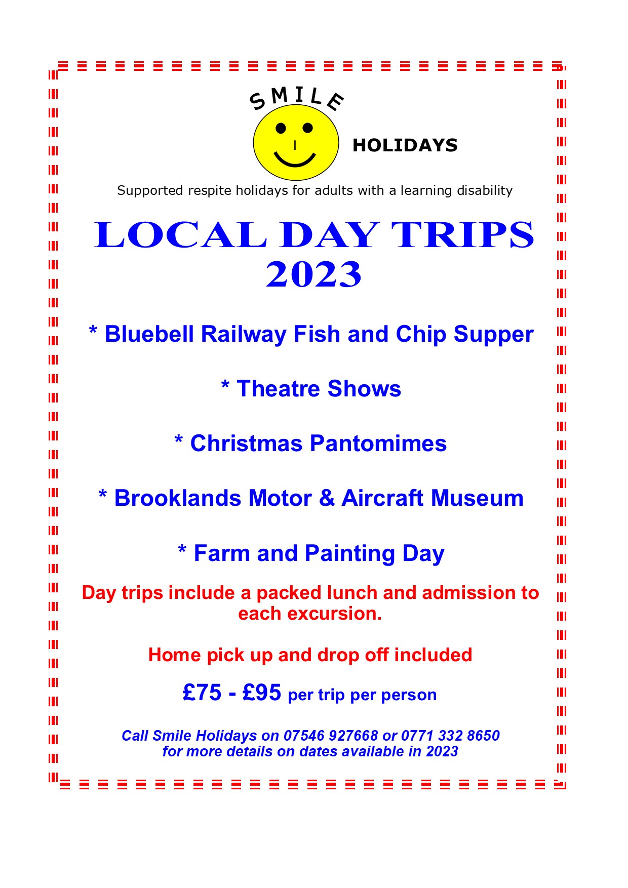 Local Day Trips from Brighton  from Smile Holidays 2023