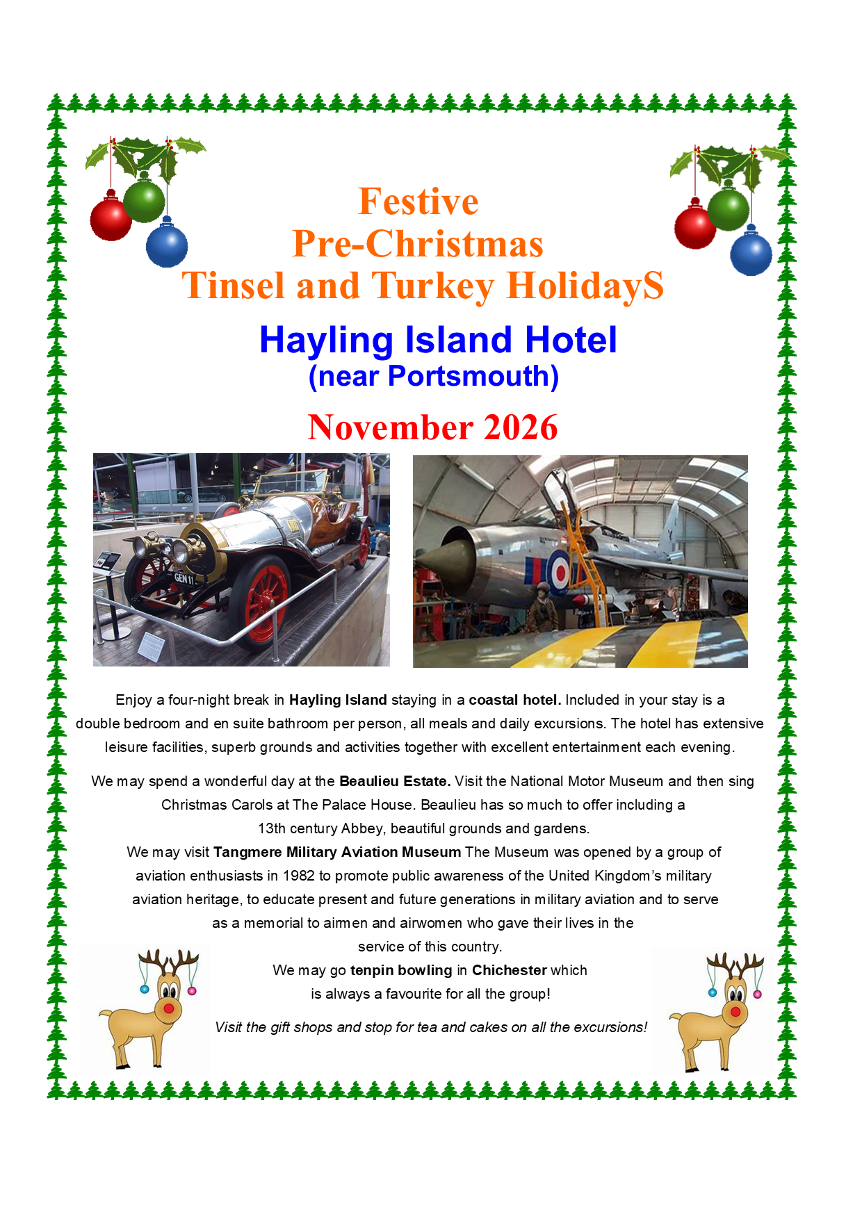 Pre Christmas Festive break 2026 from Smile Holidays 2026 PICTURE